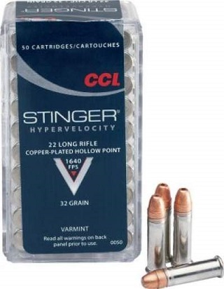 CCI Stinger Hypervelocity 22LR 32gr