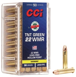 CCI Varmint TNT Green 22wmr 30gr Hollow Point