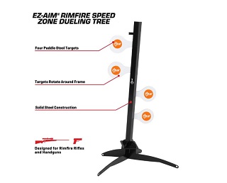 Allen EZ Aim Speed Zone Rimfire Dueling Tree, 4-Targets, Black/White