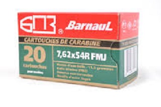 Barnaul 7.62x54R FMJ 174gr ( NON-CORROSIVE )