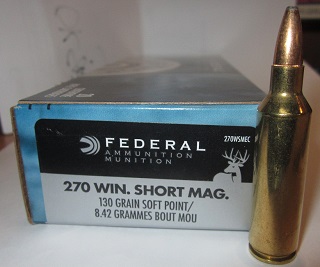 Federal Premium Vital Shok 270wsm 130gr SP 8.42g bout mou