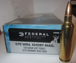 Federal Premium Vital Shok 270wsm 130gr SP 8.42g bout mou