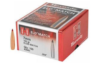 Hornady - 7mm .284 Caliber  162gr ELD Match Polymer Tip Boat Tail