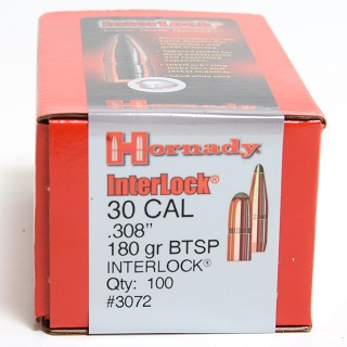 Hornady - .308 DIA cal 30 180gr Interlock BTSP