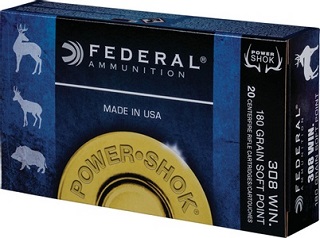 Federal Power Shok 308win 180gr Soft Point