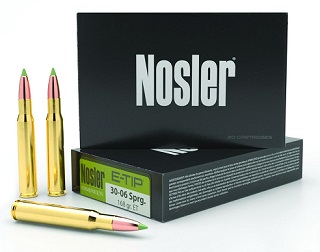 Nosler 30-06 Springfield 168gr E-Tip