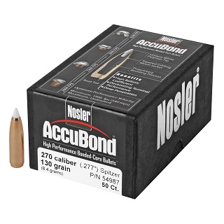 Nosler - .277 cal 270 130gr Accubond Spitzer