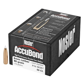 Nosler - .243 cal 6mm 90gr Accubond Spitzer