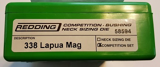 Redding Competition Bushing Neck Sizing Die 338 Lapua Mag
