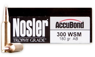 Nosler Trophy Grade 300WSM 180gr Accubond