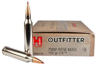 Hornady Outfitter 7mmremmag 150gr CX OTF