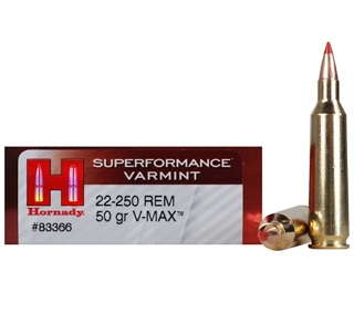 Hornady Superformance 22-250rem 50gr V-Max