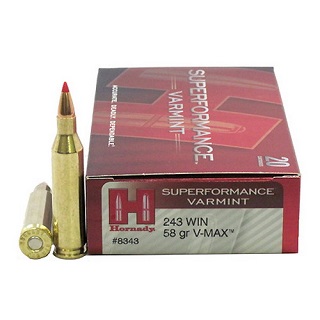 Hornady Superformance Varmint 243win 58gr V-Max