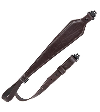 Allen Heritage Plain Dark Leather Rifle Sling, Mahogany