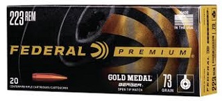 Federal Premium Gold Medal. .223  rem 73Gr.