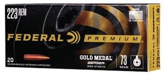 Federal Premium Gold Medal. .223 rem 73Gr.