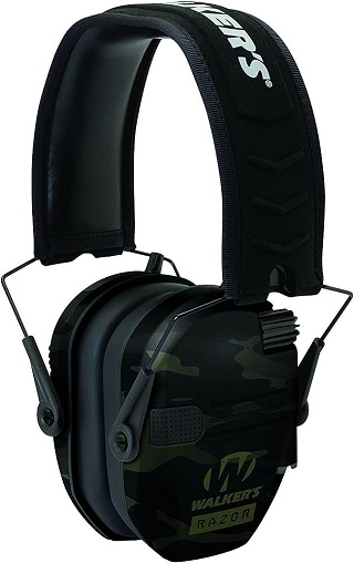 Walker Razor Slim Ear Muff Electronique Camo Grey