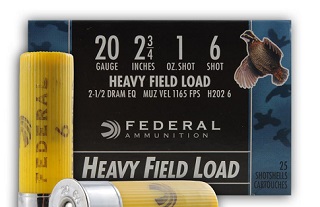Federal - Heavy Field Load - 20ga - #6