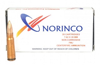 Norinco 7.62x39 FMJ 122gr ( NON CORROSIVE )