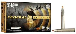 Federal Premium 30-06 Springfield 165gr Trophy Bonded Tip