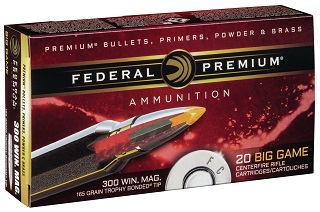 Federal Trophy Bonded Tip 300 Win Mag, 165 Gr.