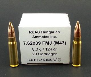 RUAG 7.62x39 FMJ (20 non corrosive)