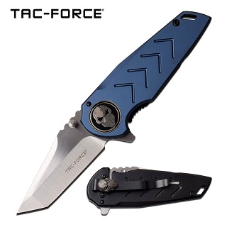 Tac Force Folding Knive (Blue Skull)