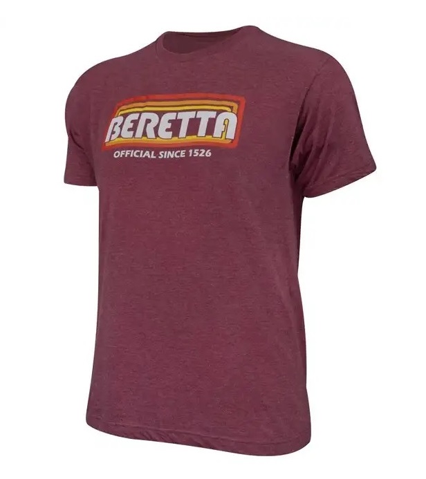 Beretta Retro Bloq T-Shirt Heather Maroon