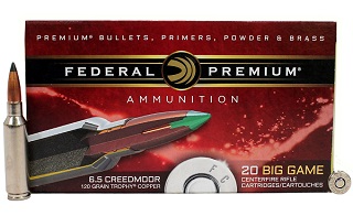 Federal Premium 6.5 Creedmoor 120gr Trophy Copper