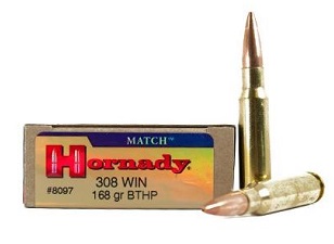 Hornady 308win 168gr