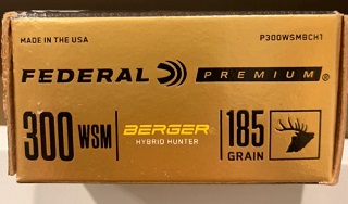 Federal Premium 300wsm 185gr Berger Hybrid Hunter