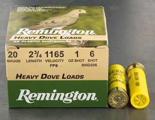 Remington Heavy Dove Load - 20ga - 2 pouces 3/4 - #6